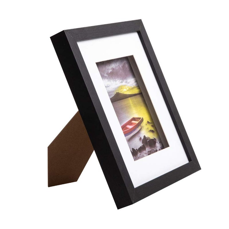 Muzilife إطار ظل من موزيلايف 8x10 خشبي 3D مع غطاء زجاجي، صندوق عرض مع قاعدة لتعليق الصور على الحائط أو عرضها بشكل مستقل، أسود - Image 4